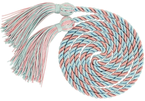 Light blue and pink commencement cord.