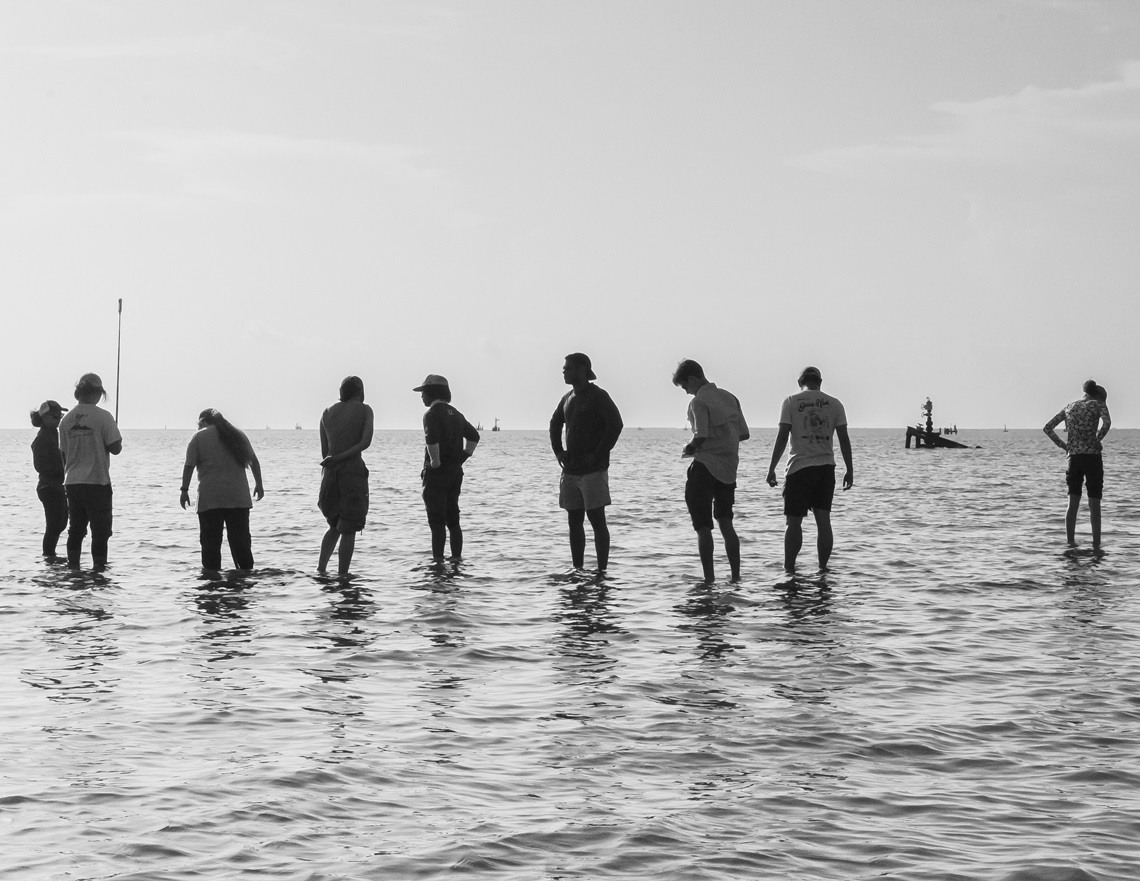 Black and white photo of students from the Gulf Scholars Program summer 2024