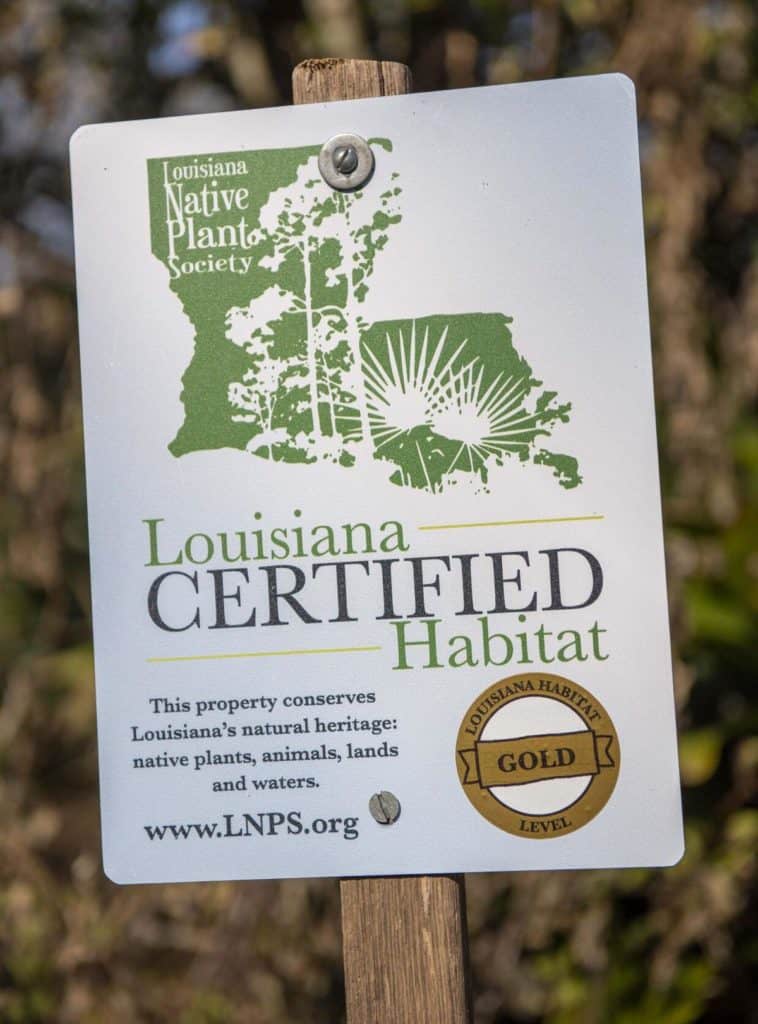 Louisiana Certified Habitat Sign 