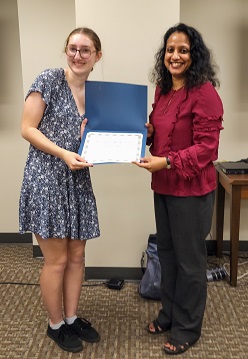 Awardee Colette Campbell and Awards Chair Asiya Alam