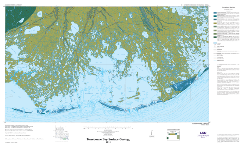 Terrebonne Bay Surface Geology