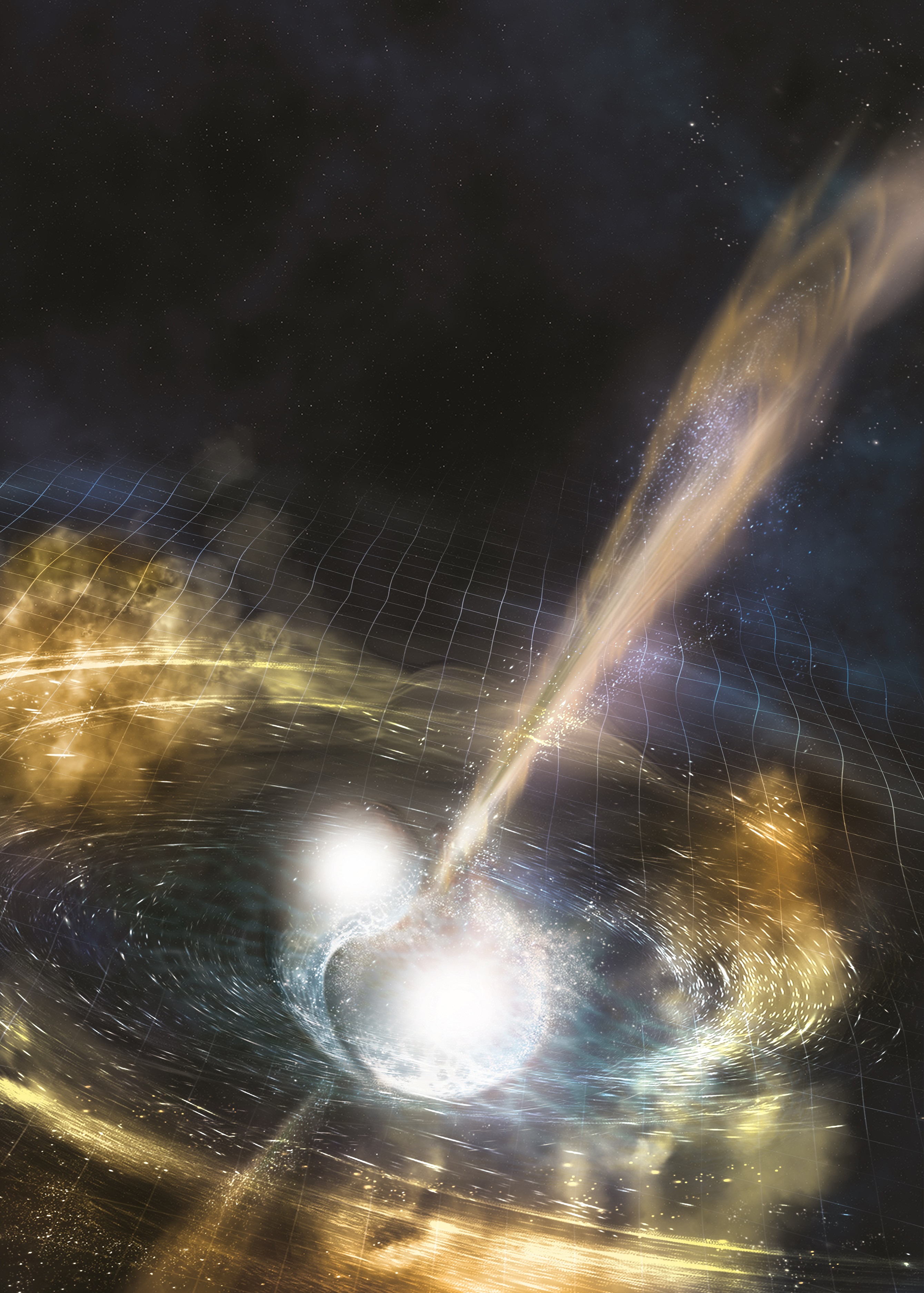 Neutron star illustration by A. Simonett, Sonoma State University