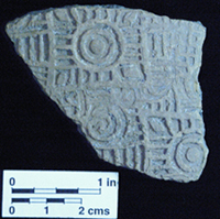 complicated stamped sherd from south Louisiana