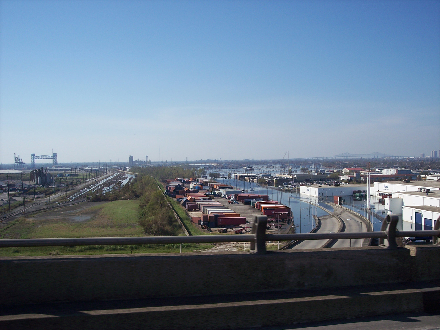 flooded interstate ramp